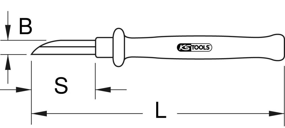 Produktbild KS Tools Kabelmesser mit Schutzisolierung 200mm bild 2