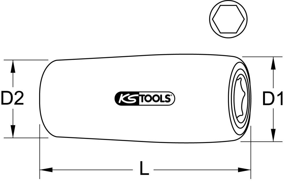 Produktbild KS Tools 1/4" Bithalter mit Schutzisolierung 40mm bild 2