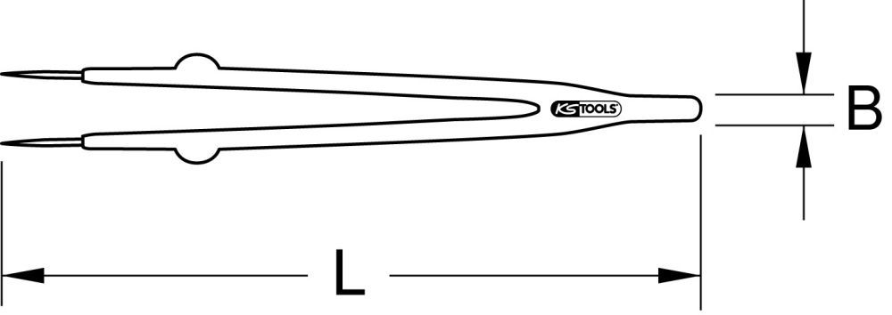 Produktbild KS Tools Pinzette mit Schutzisolierung, gerade, 15,5mm bild 2