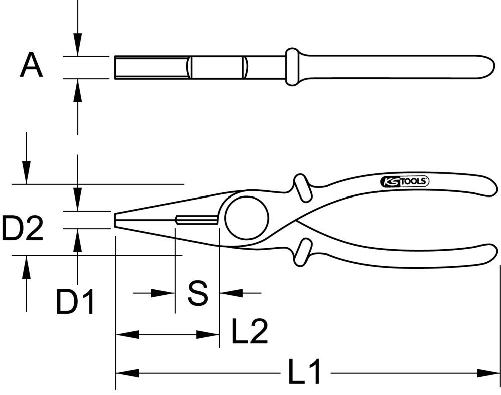 Produktbild KS Tools Kunststoff-Kombizange mit Schutzisolierung, 225mm bild 2