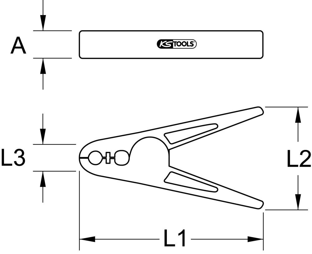 Produktbild KS Tools Kunststoff-Klammer mit Schutzisolierung, groß, 160mm bild 2