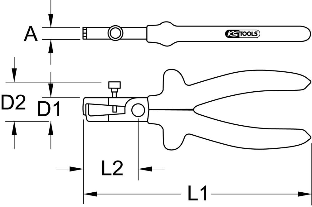 Produktbild KS Tools 1000V Abisolierzange, 11mm bild 2