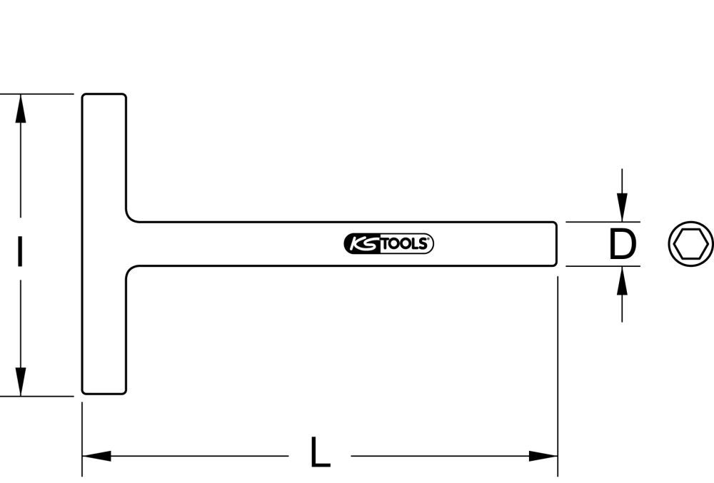 Produktbild KS Tools T-Griff-Steckschlüssel mit Schutzisolierung, 24x200mm bild 2