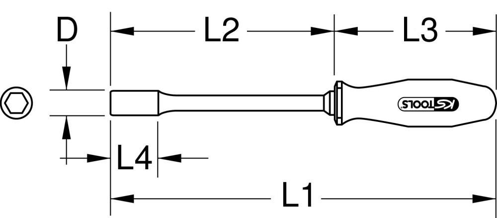 Produktbild KS TOOLS Stecknuss-Schraubendreher mit Schutzisolierung 17mm