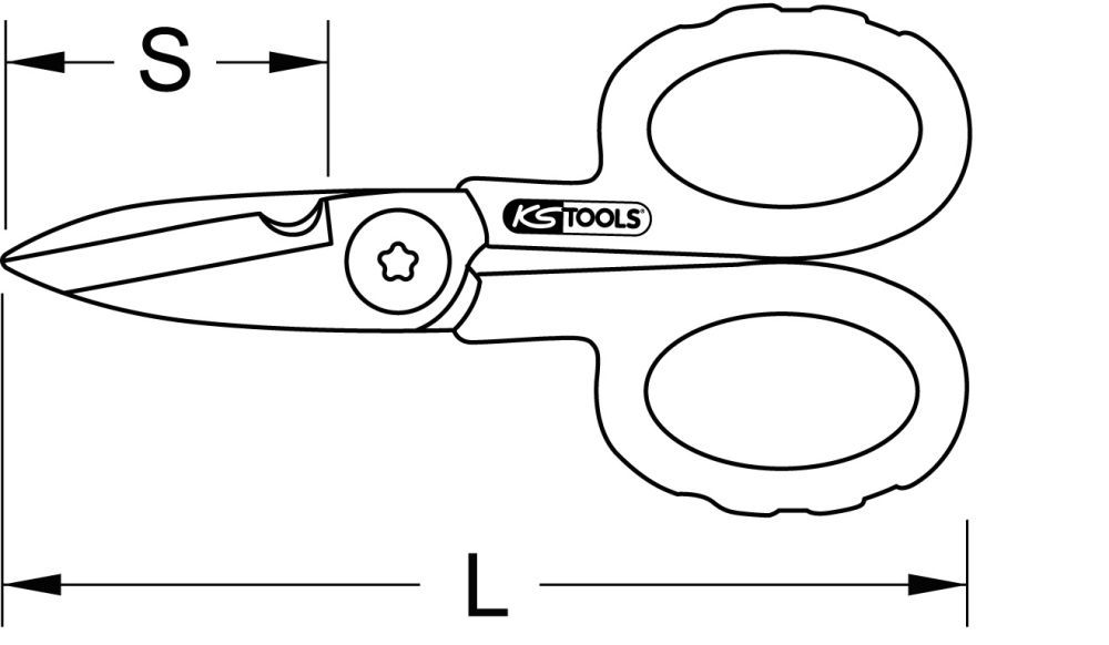 Produktbild KS Tools Universal Werkstattschere 143mm bild 2