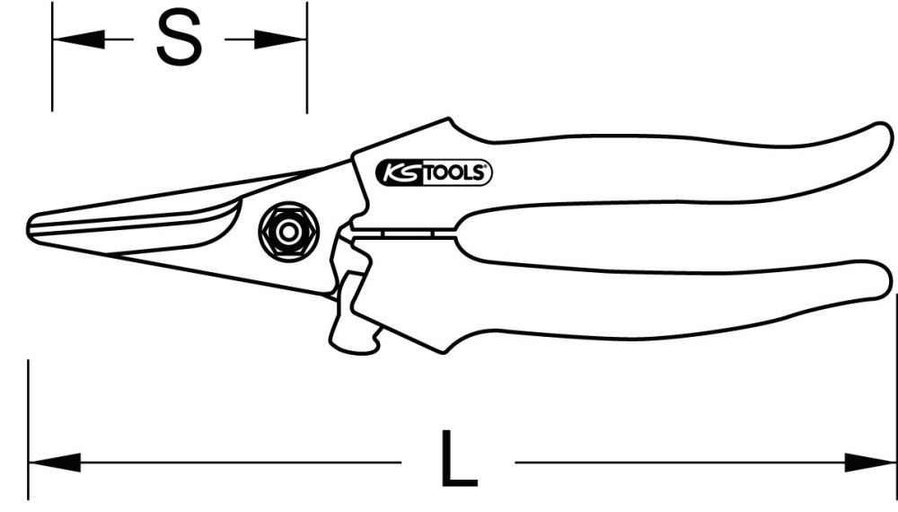 Produktbild KS Tools Universal Werkstattschere 190mm selbstöffnend bild 2