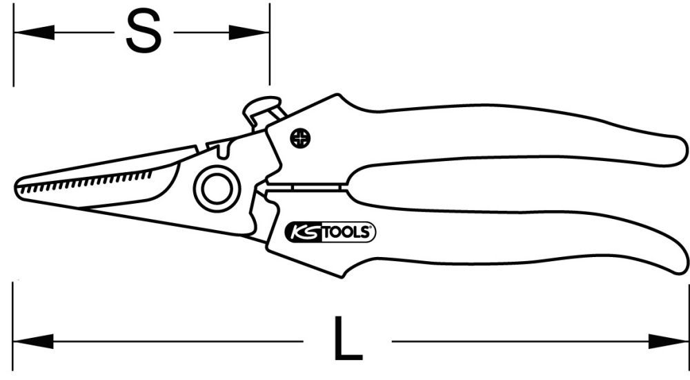 Produktbild KS Tools Universalschere, verzahnt, 145mm bild 3