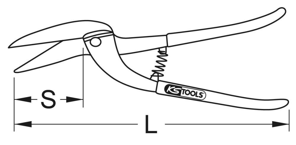 Produktbild KS Tools Pelikan-Durchlaufschere, rechtsschneidend bild 2