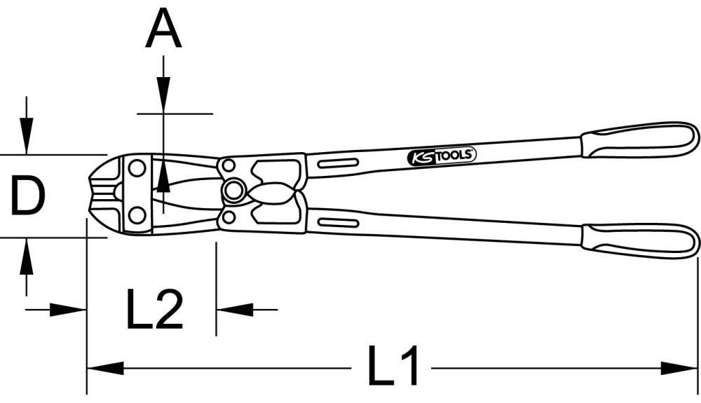 Produktbild KS Tools Bolzenschneider mit Rohrgriff 65mm bild 2