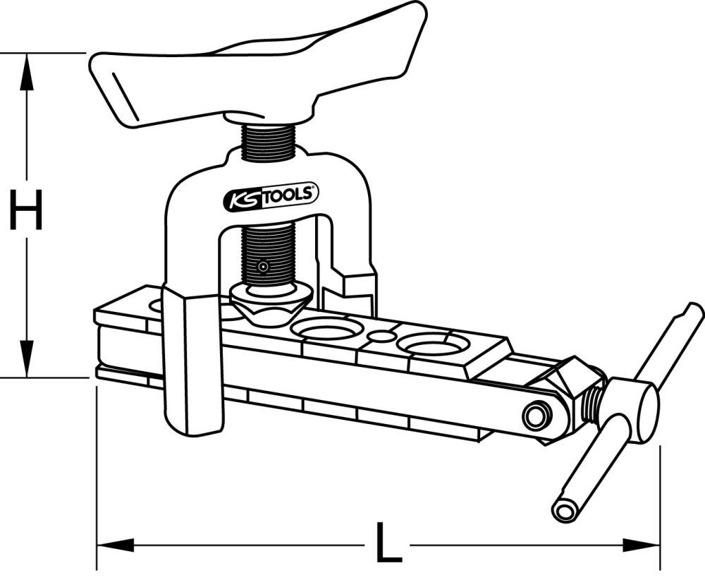 Produktbild KS Tools Bördelgerät metrisch mit Schnellspannvorrichtung bild 2