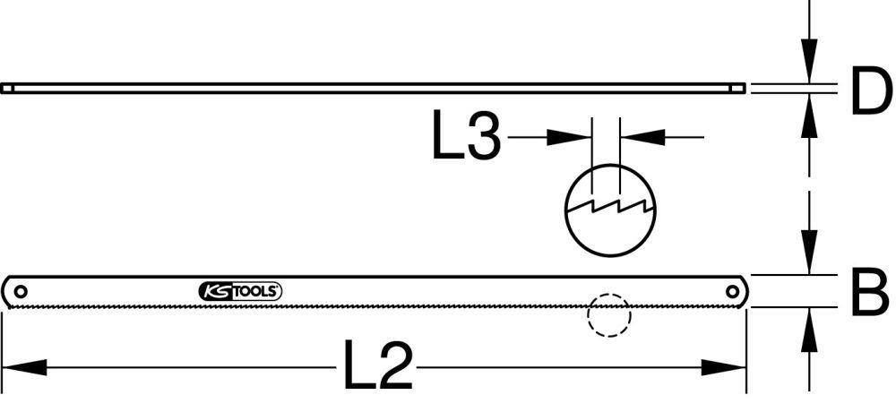 Produktbild KS Tools HSS-Bi-Co 8 Metallhochleistungs-Sägeblatt, Zahnabstand 1,0mm bild 2