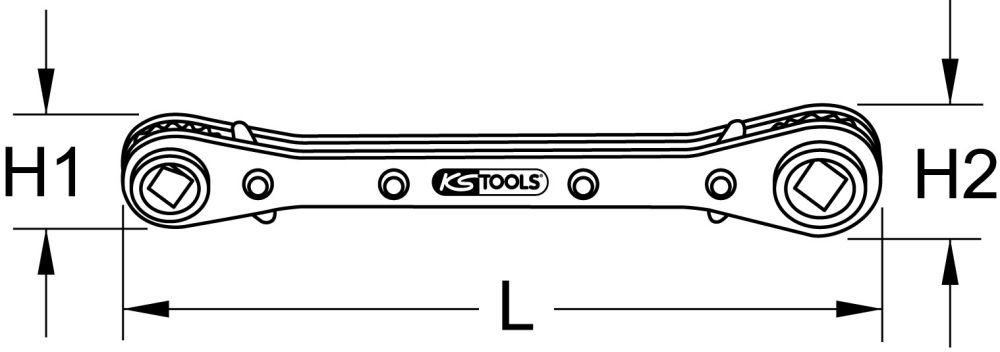 Produktbild KS Tools 4 in 1 Kälte-Klima-Ratschenschlüssel, umschaltbar bild 2