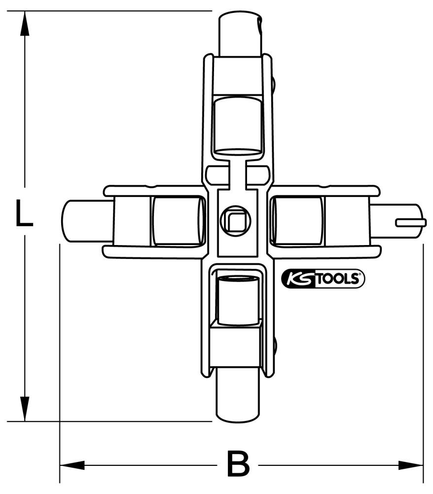 Produktbild KS Tools Universal Schaltschrankschlüssel Elektro bild 2