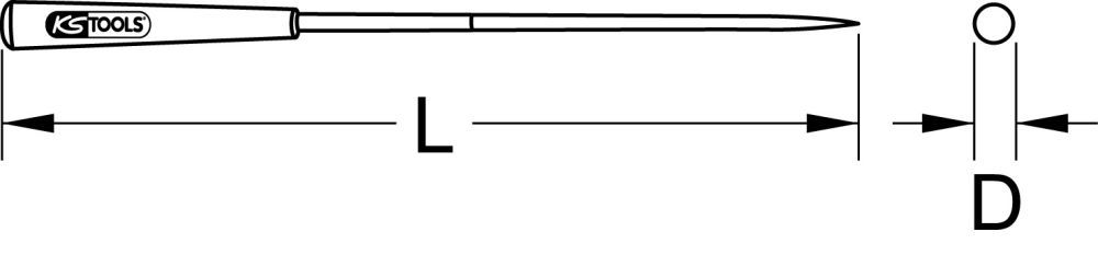 Produktbild KS Tools Rund Nadelfeile 3mm bild 2