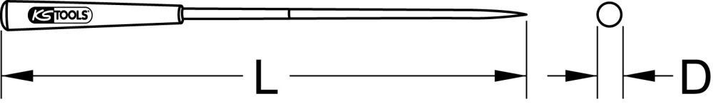 Produktbild KS Tools Raum Nadelfeile 5mm bild 2
