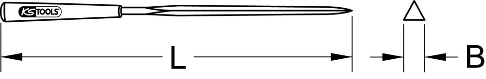 Produktbild KS Tools Dreikant Nadelfeile extra schlank 2mm bild 2