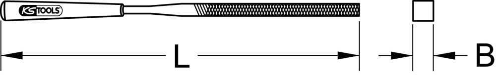 Produktbild KS Tools Vierkant Nadelfeile 2mm bild 2