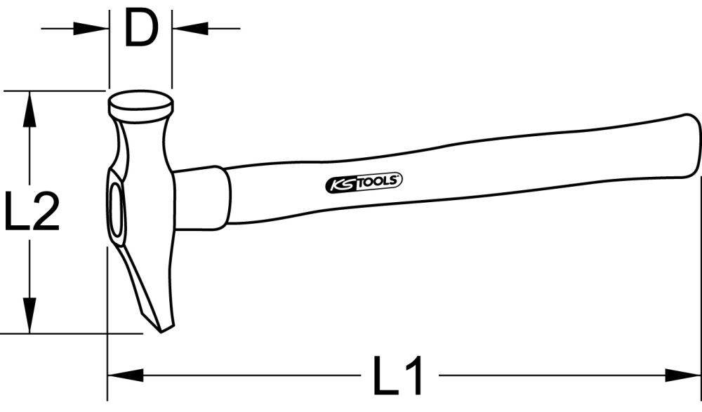 Produktbild KS Tools Ausbeulhammer, 400g bild 2