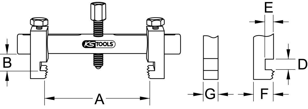 Produktbild KS Tools Universal-Rillen-Riemenscheiben-Abzieher Ø 40-165 mm bild 4