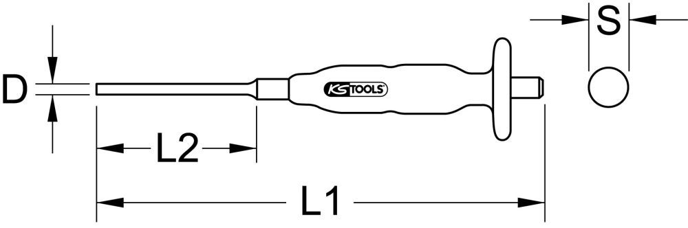 Produktbild KS Tools Splinttreiber mit Handschutzgriff, rund, Ø 10mm bild 2