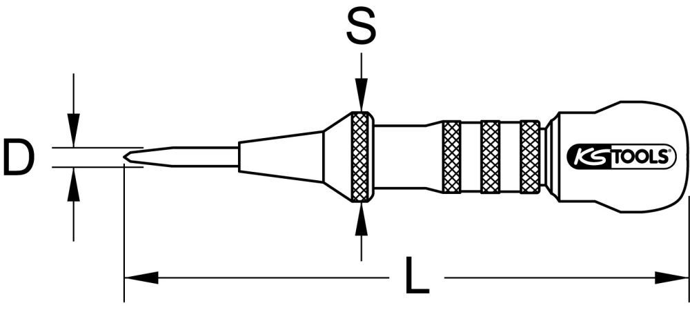 Produktbild KS Tools Automatik Körner rund Durchmesser 4 mm bild 2
