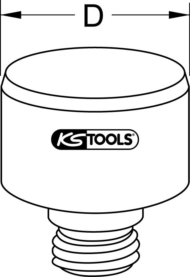 Produktbild KS Tools Polyamid Eintreiber-Aufsatz-Satz, 2-tlg., Ø 10mm bild 2