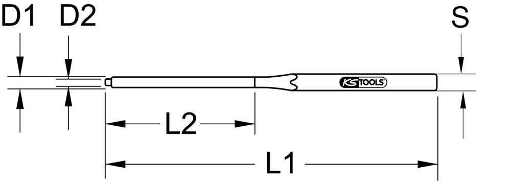Produktbild KS Tools Bremsklotz-Splintentreiber, 8-kant, Ø 6mm bild 2