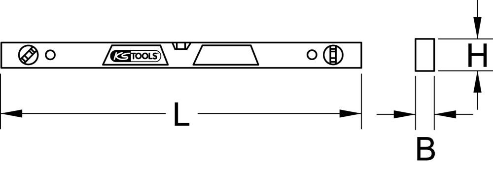 Produktbild KS Tools Aluminiumprofil Wasserwaage magnetisch 600mm bild 3