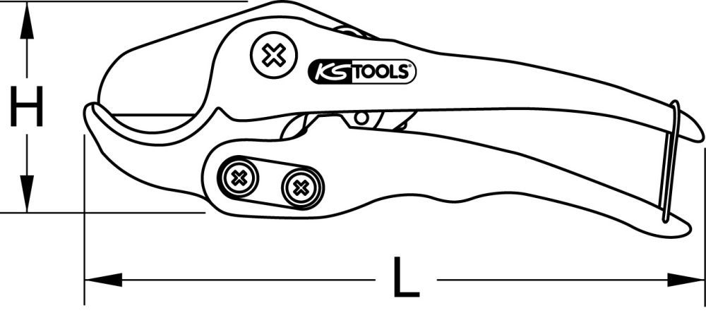 Produktbild KS Tools Kunststoff Rohrschere Durchmesser 0 bis 32 mm Länge 205 mm bild 2