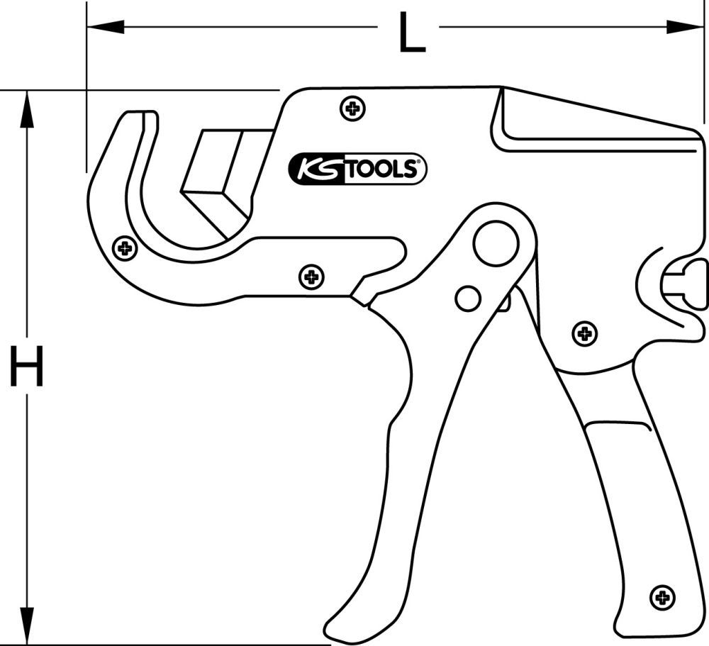 Produktbild KS Tools Kunststoffrohr Abstechpistole Durchmesser 6 bis 35 mm Länge 190 mm bild 2