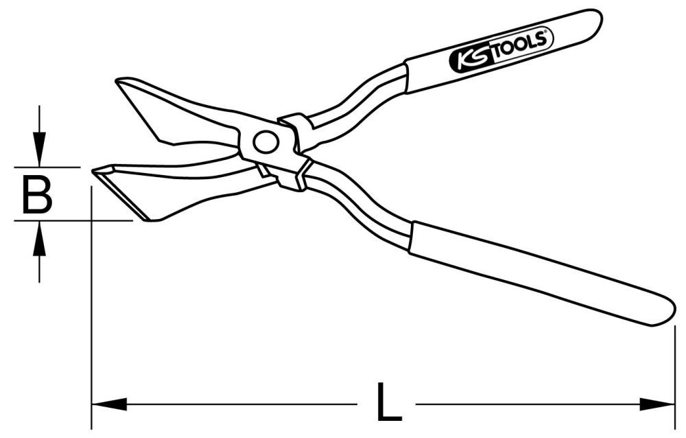Produktbild KS Tools Falzzange, gerade bild 2