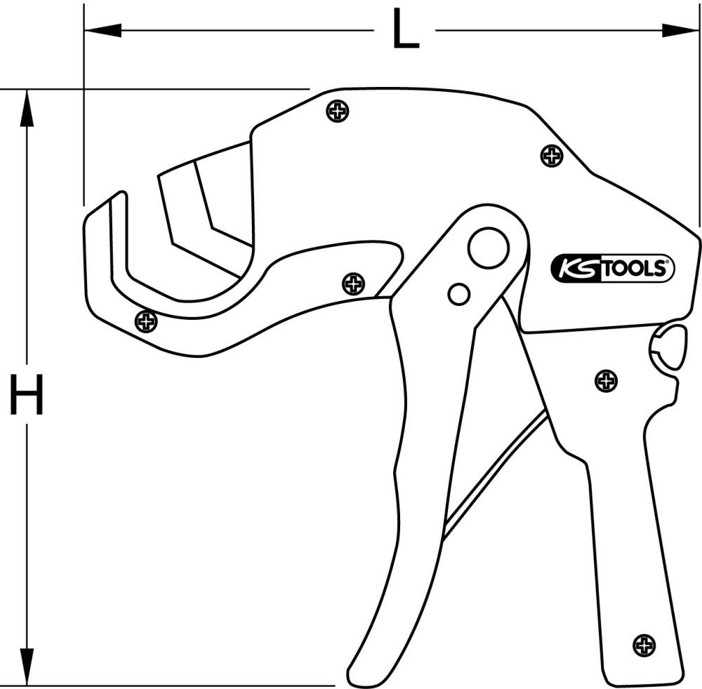 Produktbild KS Tools Kunststoffrohr Abstechpistole Durchmesser 6 bis 42 mm Länge 210 mm bild 3