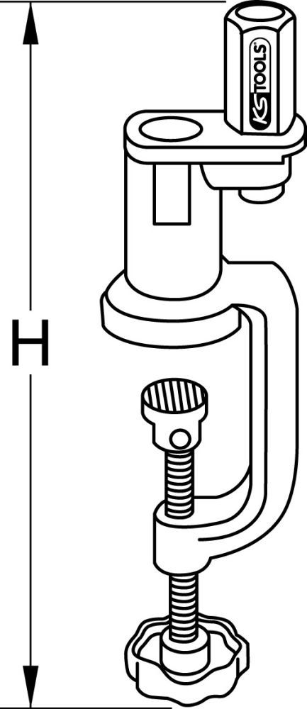 Produktbild KS Tools Tischklemmstück für Abstechgerät mit einem Spannarm bild 2