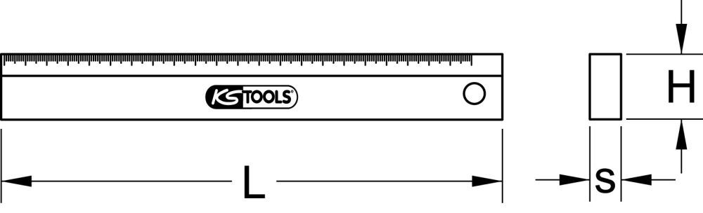 Produktbild KS Tools Präzisions Maßstab 1000mm bild 2