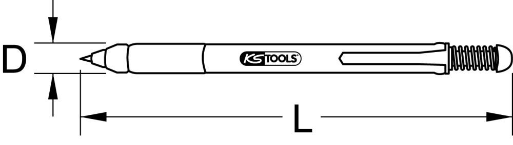 Produktbild KS Tools Anreißnadel in Kugelschreiberform 150mm bild 2