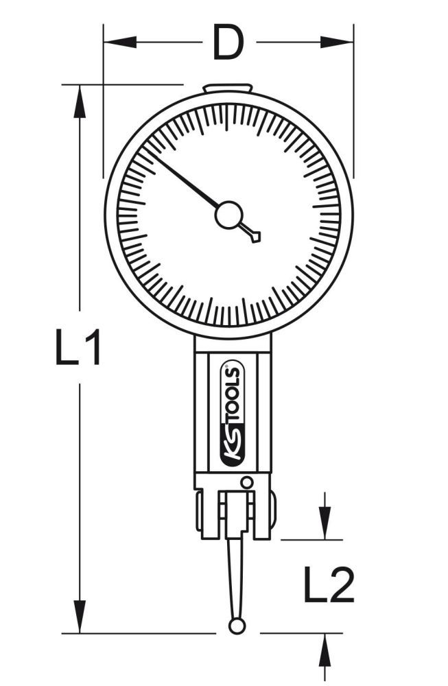 Produktbild KS Tools Präzisions Messuhr mit Nulleinstellung 0 - 0,8mm bild 2