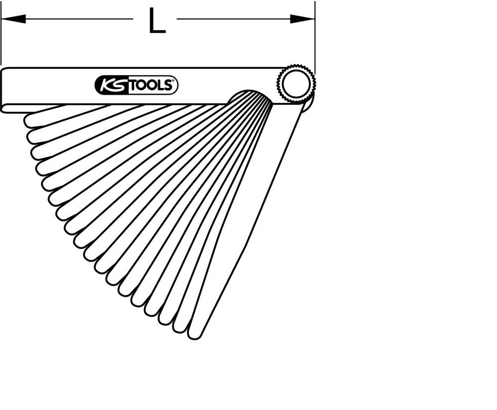Produktbild KS Tools Fühlerlehre, 20 Blatt, 0,05-1mm bild 2