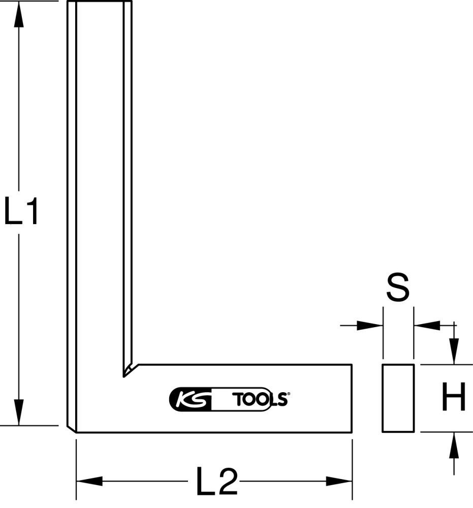 Produktbild KS Tools Flachwinkel nach DIN 875/1 500mm bild 2