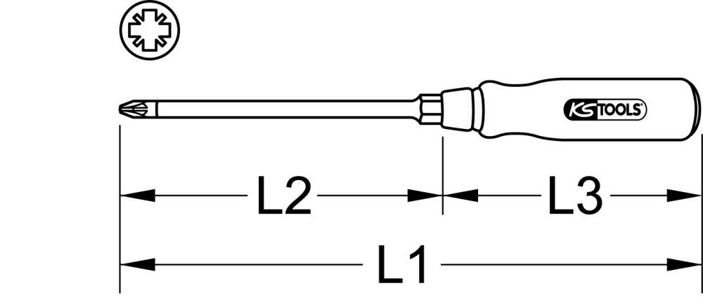 Produktbild KS Tools ERGOTORQUE WOOD Schraubendreher PZ1 bild 3