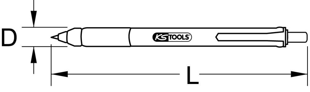 Produktbild KS Tools Anreißnadel in Kugelschreiberform Hartmetall 160 mm bild 2