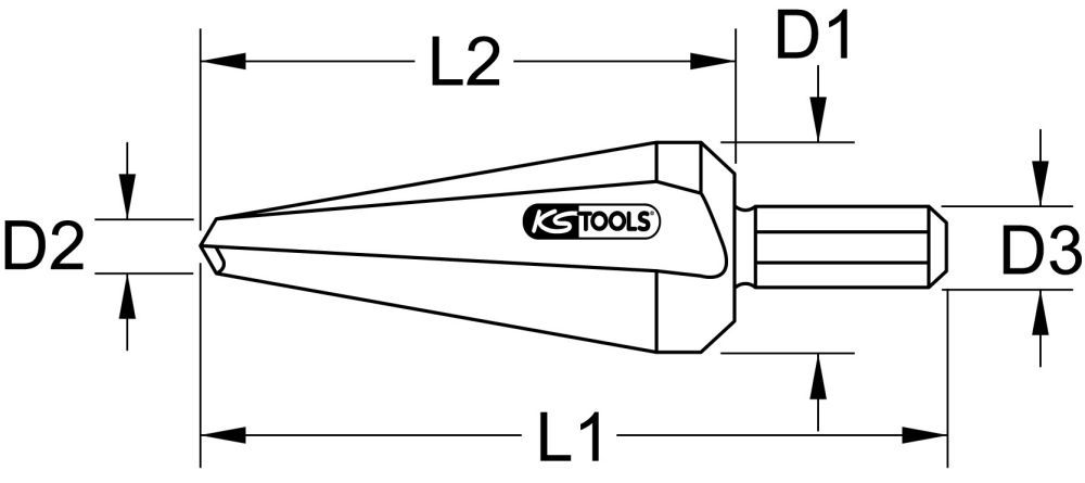 Produktbild KS Tools HSS TiN Blechschälbohrer Durchmesser 36-50mm bild 2