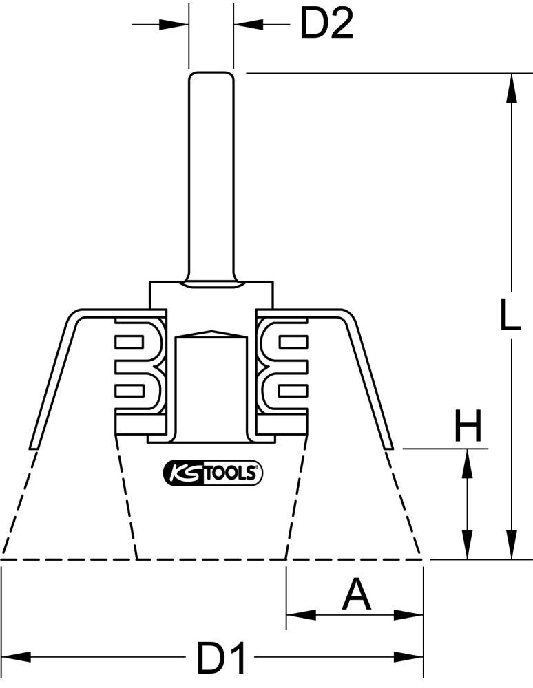 Produktbild KS Tools Stahldraht Topfbürste 0,3mm, Ø 50mm bild 2