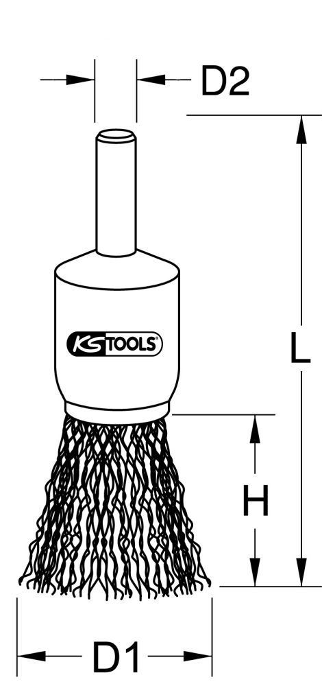 Produktbild KS Tools Stahldraht Pinselbürste 0,5mm, Ø 29mm bild 2