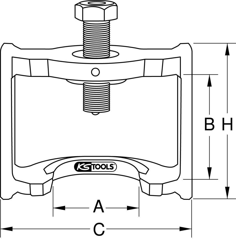 Produktbild KS Tools Bremsgestängesteller Abzieher HALDEX 160mm bild 2