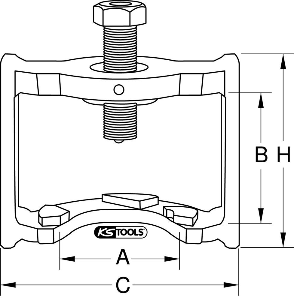 Produktbild KS Tools Bremsgestängesteller Abzieher BPW 160mm bild 5