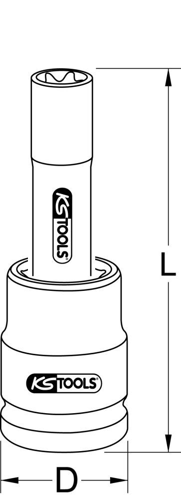 Produktbild KS Tools 3/4" Torx-E-Kraft-Stecknuss, lang, E22 bild 2