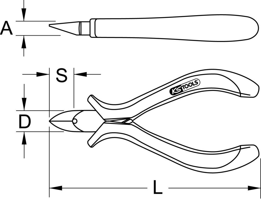 Produktbild KS Tools Feinmechanik Diagonal Seitenschneider 120mm bild 2
