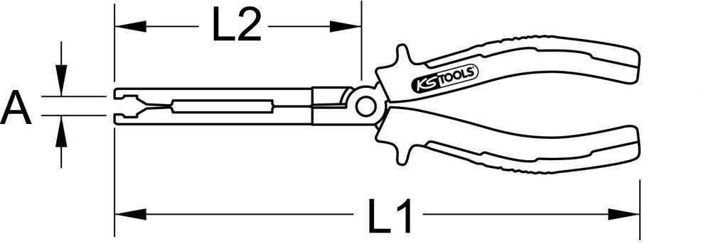 Produktbild KS Tools Glühkerzenstecker-Zange, 265mm bild 2