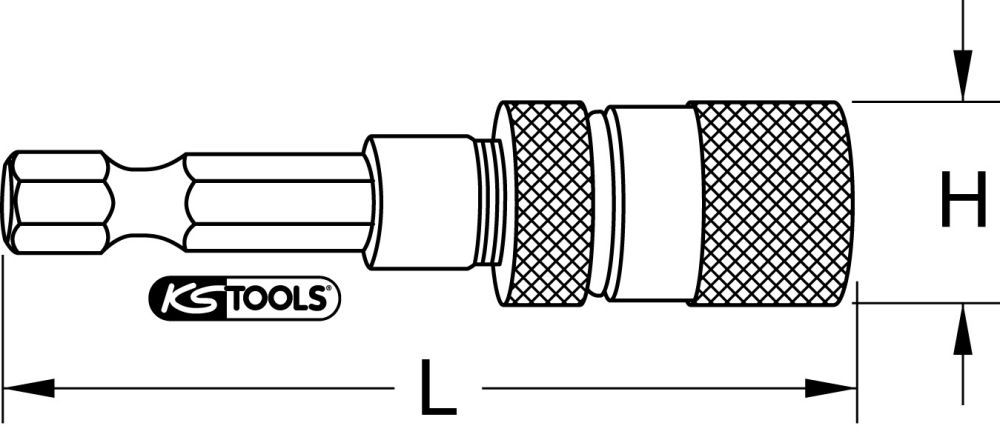 Produktbild KS Tools 1/4 Zoll Magnetischer Bithalter mit Tiefeneinstellung bild 2