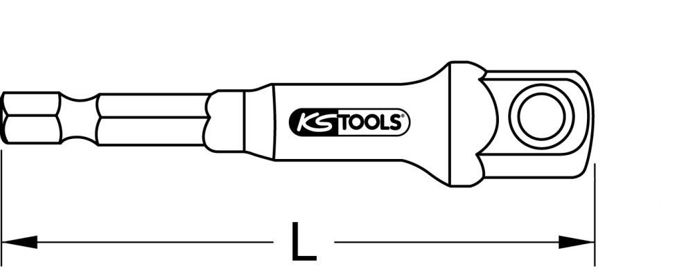 Produktbild KS Tools 1/4 Zoll Vierkant Adapter für 1/4 Zoll Stecknuss bild 2